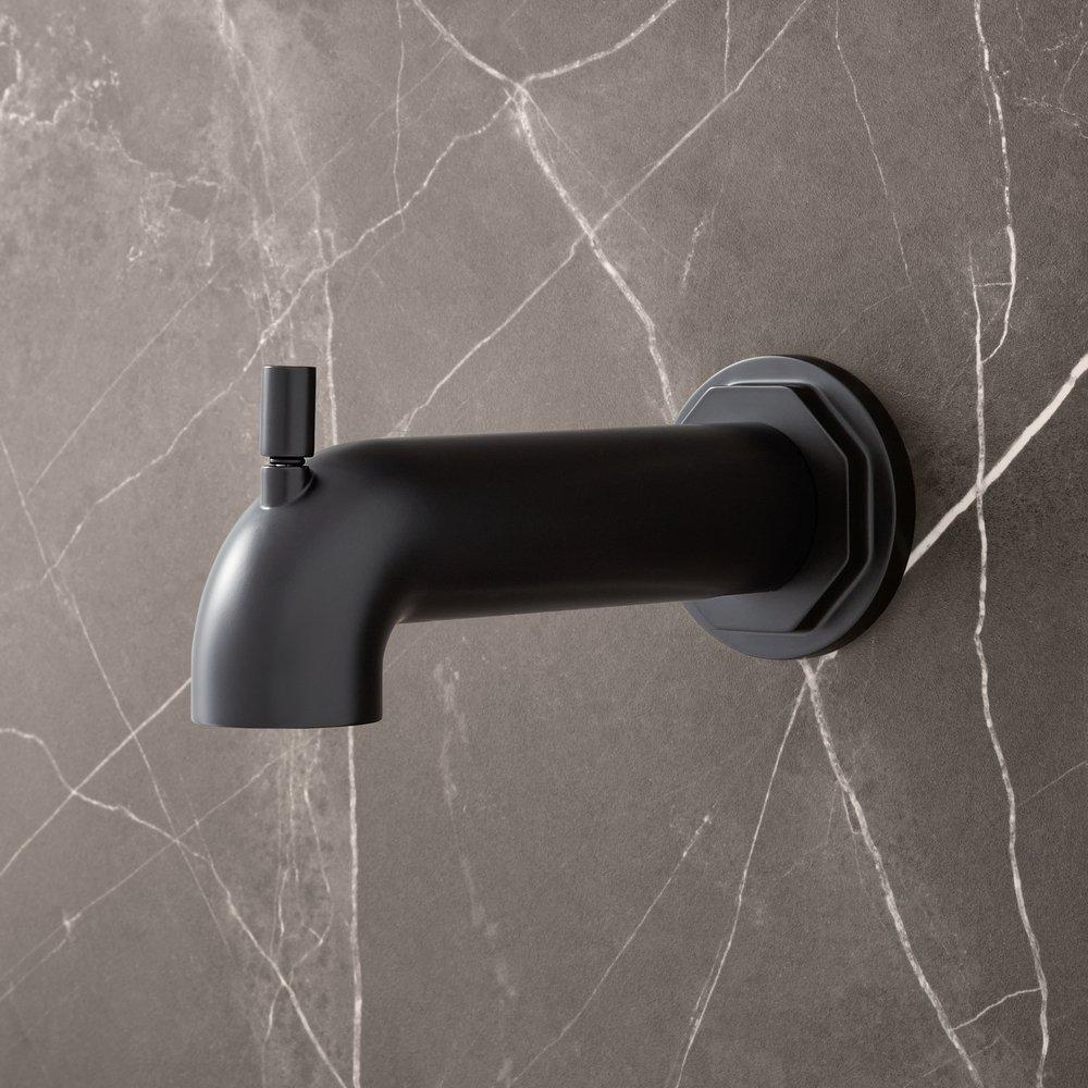 Diverter Tub Spout in Matte Black 