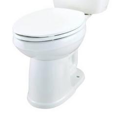 Elongated Floor Mount Toilet Bowl in White