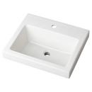 COUNTERTOP LAVATORY 21 X18 RECTANGLE SINGLE HOLE WHITE 