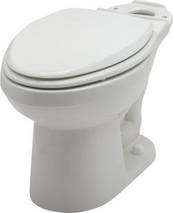 Elongated Floor Mount Toilet Bowl in White