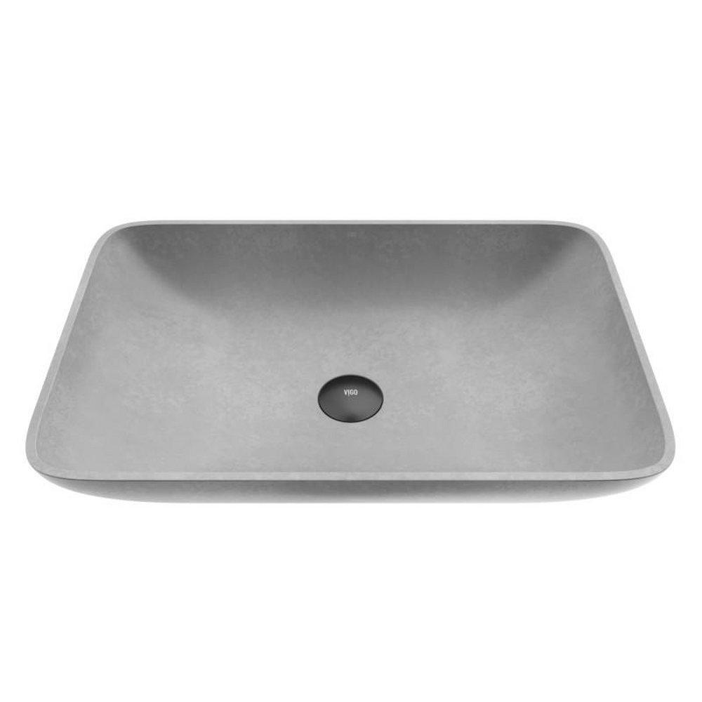 VIGO Grey Self-rimming/Drop-in Bathroom Sink 