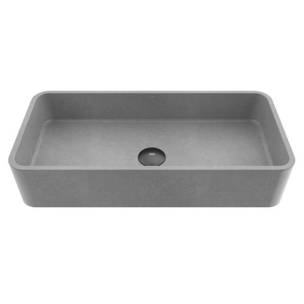VIGO Grey Self-rimming/Drop-in Bathroom Sink 