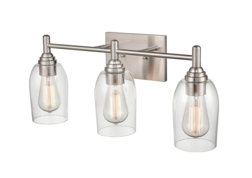 3-Light Vanity Fixture in Brushed Nickel 