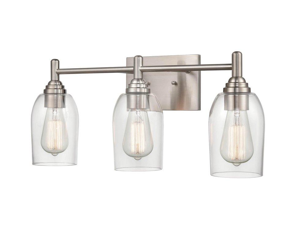 3-Light Vanity Fixture in Brushed Nickel 