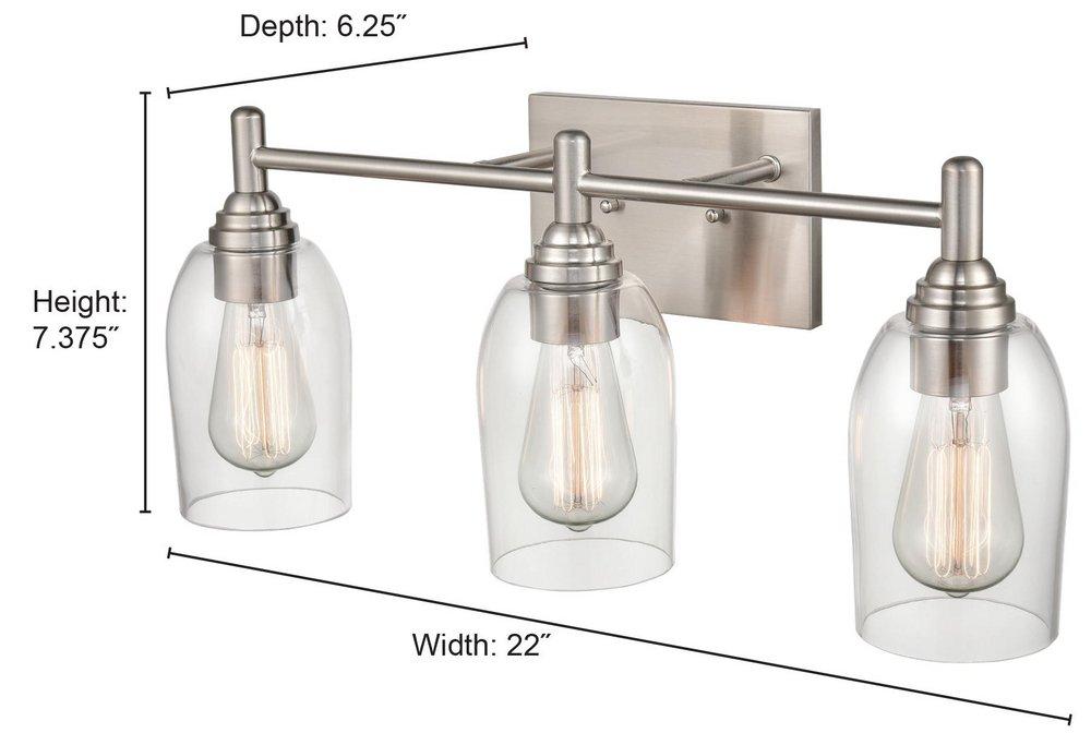 Millennium Lighting Modern Gold 3-Light Vanity Fixture 