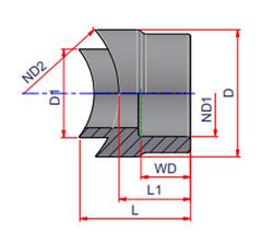 4 x 10 in. Socket Fusion x Socket Weld SDR 17 PP-RCT Adapter in Grey