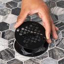 Oatey&reg; Matte Black 4-37/100 in. Screw-In Stainless Steel Strainer 