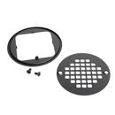 Oatey&reg; Matte Black 4-37/100 in. Screw-In Stainless Steel Strainer 