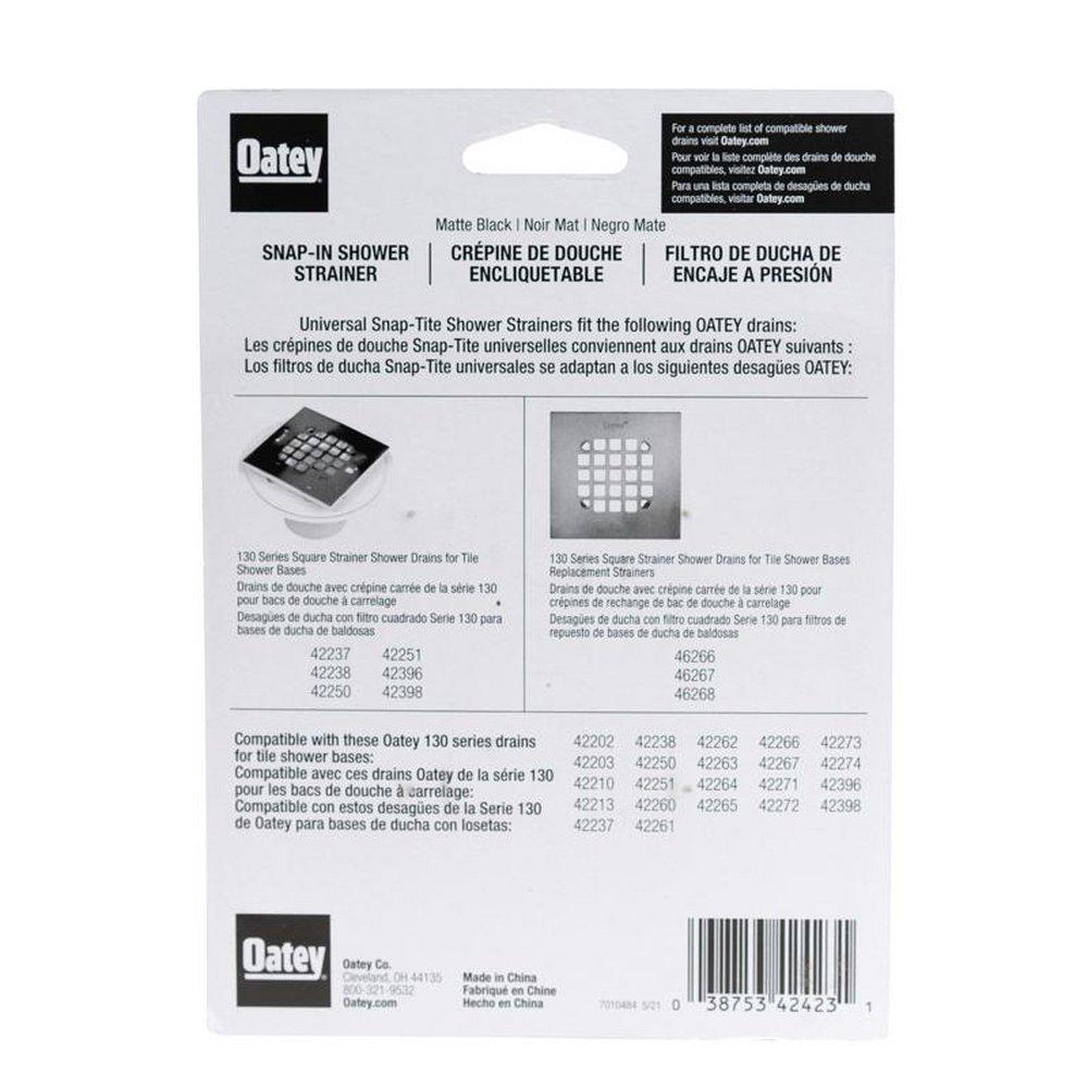 Oatey&reg; Matte Black 4-1/2 in. Stainless Steel Snap-In Strainer 