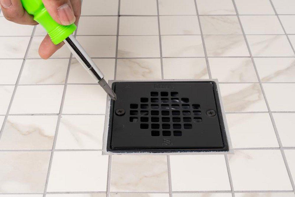 Oatey&reg; Matte Black 4-13/50 in. Stainless Screw-In Steel Strainer 