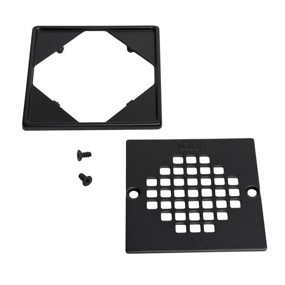 Oatey&reg; Matte Black 4-13/50 in. Stainless Screw-In Steel Strainer 