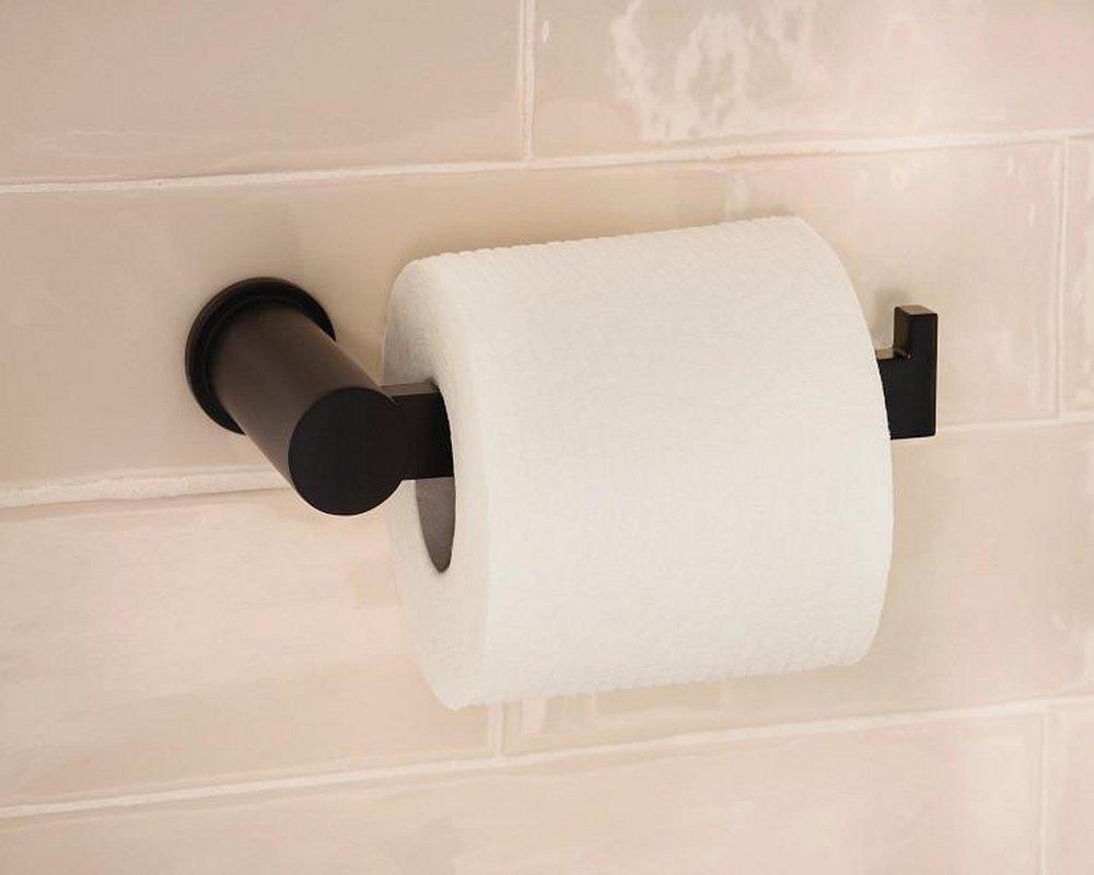 Moen Matte Black Wall Toilet Tissue Holder 