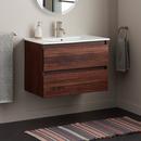 32-1/8 in. Wall Mount Vanity in Rich Antique Hickory