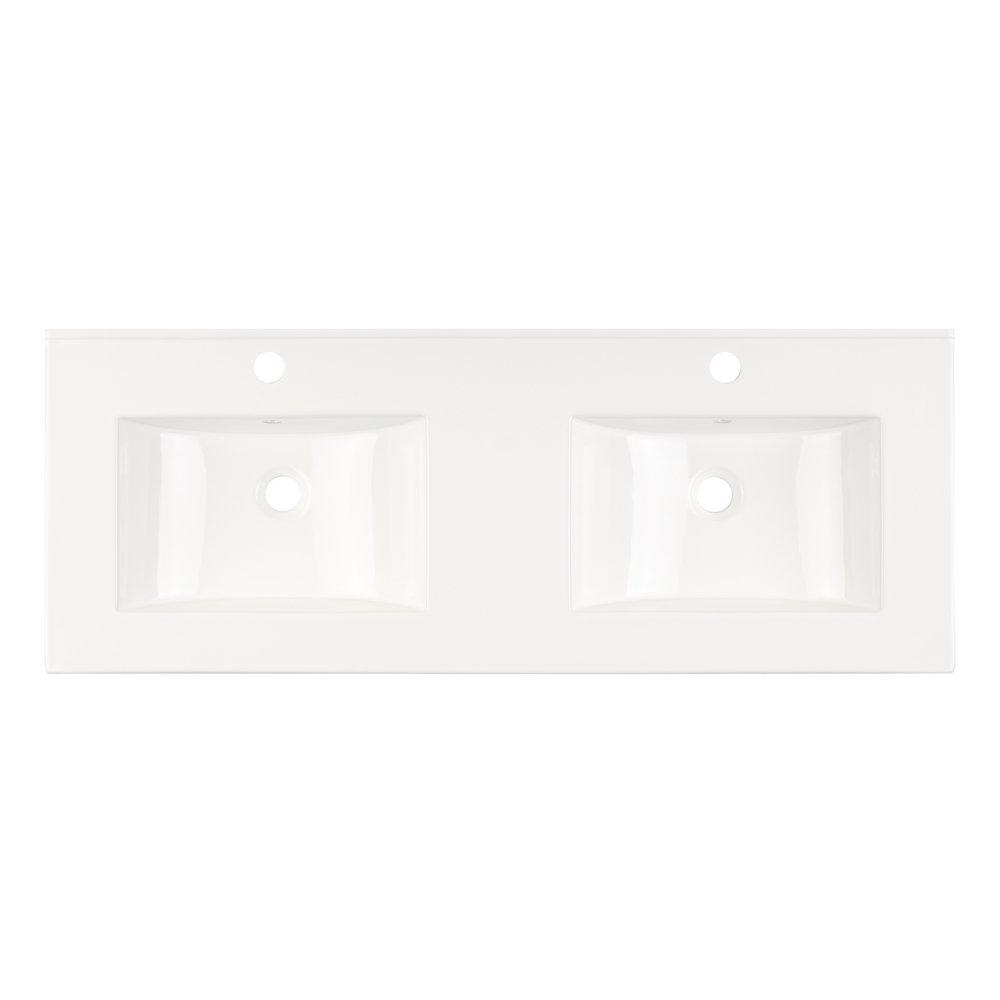 Signature Hardware Muted Grey Consoles Bathroom Sink 