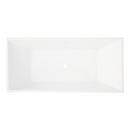 71 x 31-3/4 in. Freestanding Bathtub with Center Drain in White 