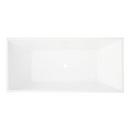 71 x 31-3/4 in. Freestanding Bathtub with Center Drain in White 