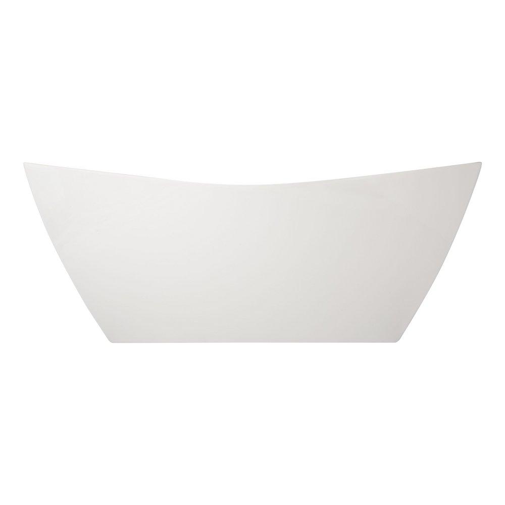 71 x 31-3/4 in. Freestanding Bathtub with Center Drain in White 