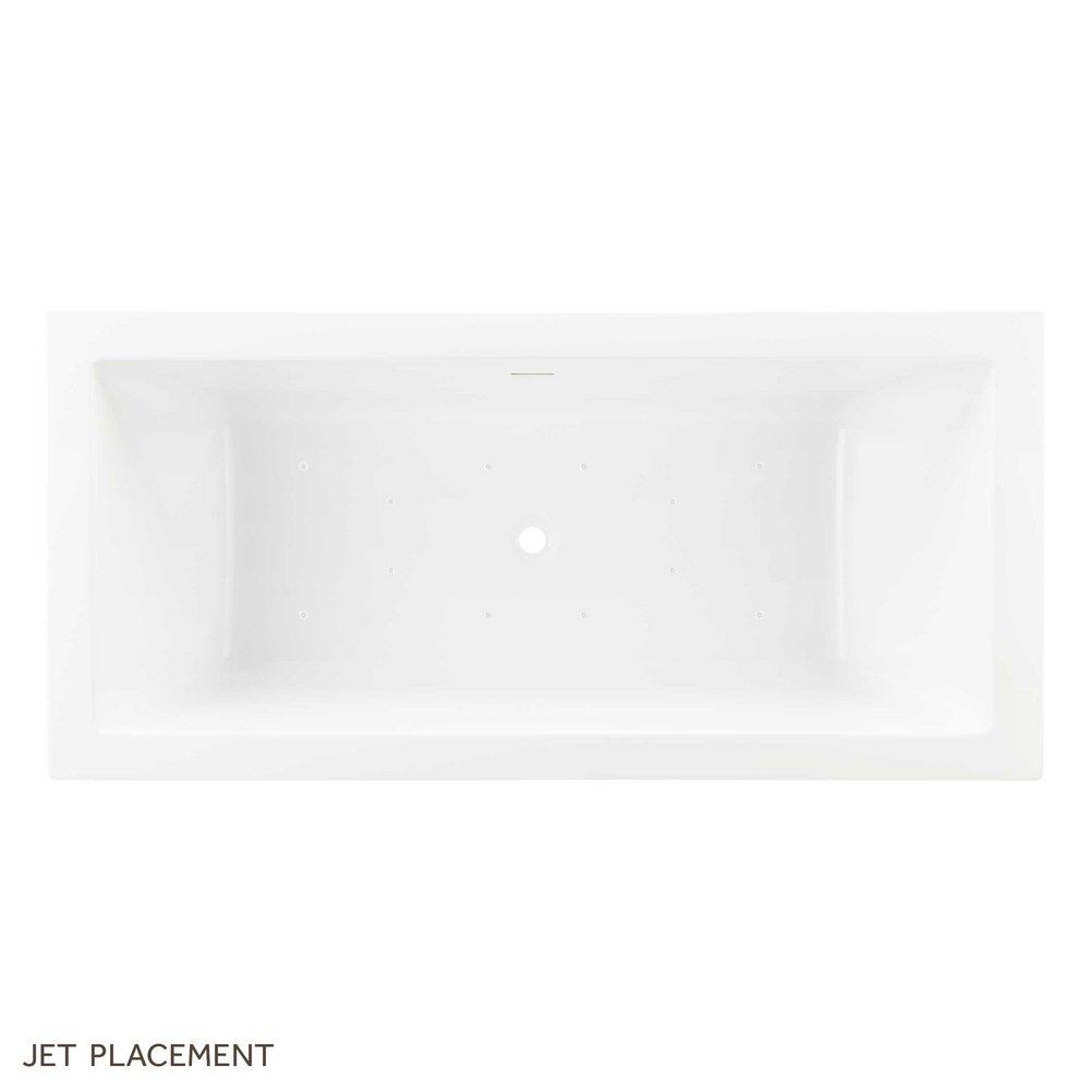 70-3/4 x 31-1/2 in. Freestanding Bathtub with Center Drain in White 