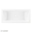 70-3/4 x 31-1/2 in. Freestanding Bathtub with Center Drain in White 