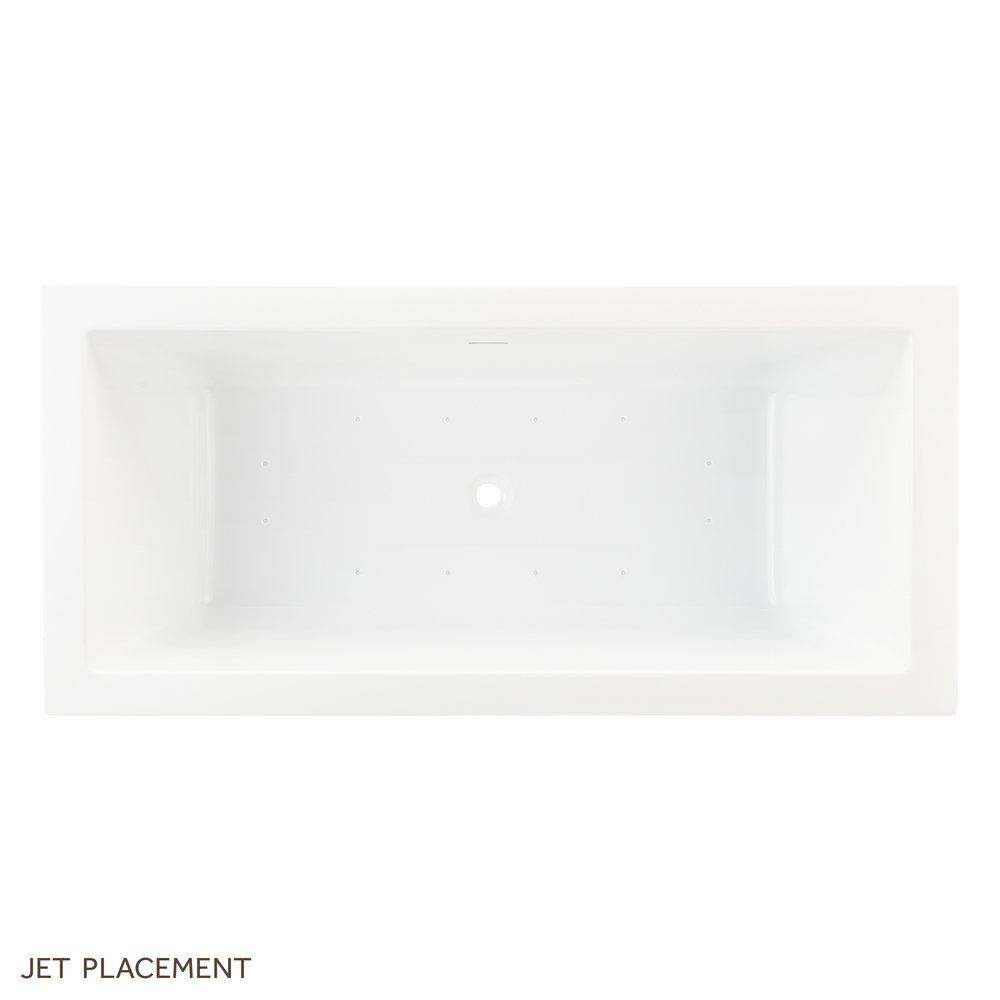 70-3/4 x 31-1/2 in. Freestanding Bathtub with Center Drain in White 
