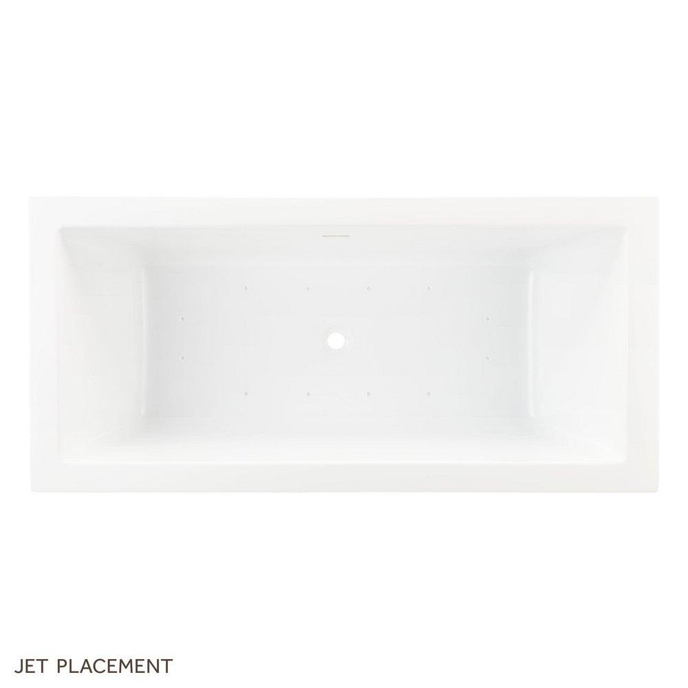 70-3/4 x 31-1/2 in. Freestanding Bathtub with Center Drain in White 