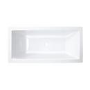 59 x 31-1/2 in. Freestanding Bathtub with Center Drain in White 