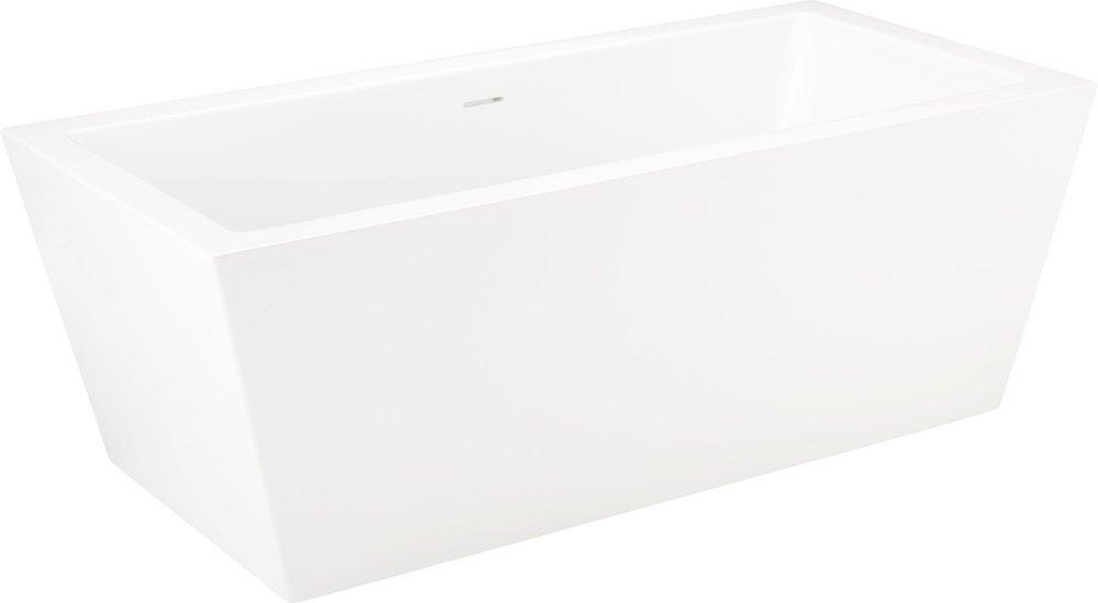 59 x 31-1/2 in. Freestanding Bathtub with Center Drain in White 