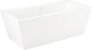 59 x 31-1/2 in. Freestanding Bathtub with Center Drain in White 