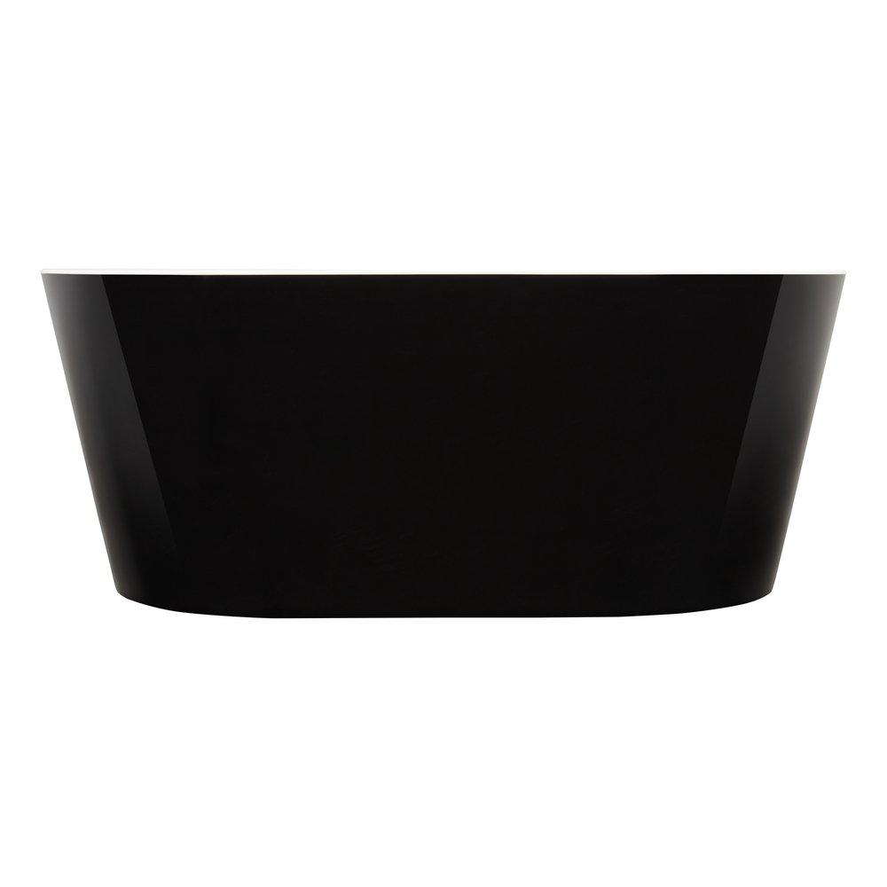 67 in. Freestanding Bathtub in Black 