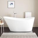 66-7/8  x 31-1/4 in. Freestanding Bathtub with Left Drain in White