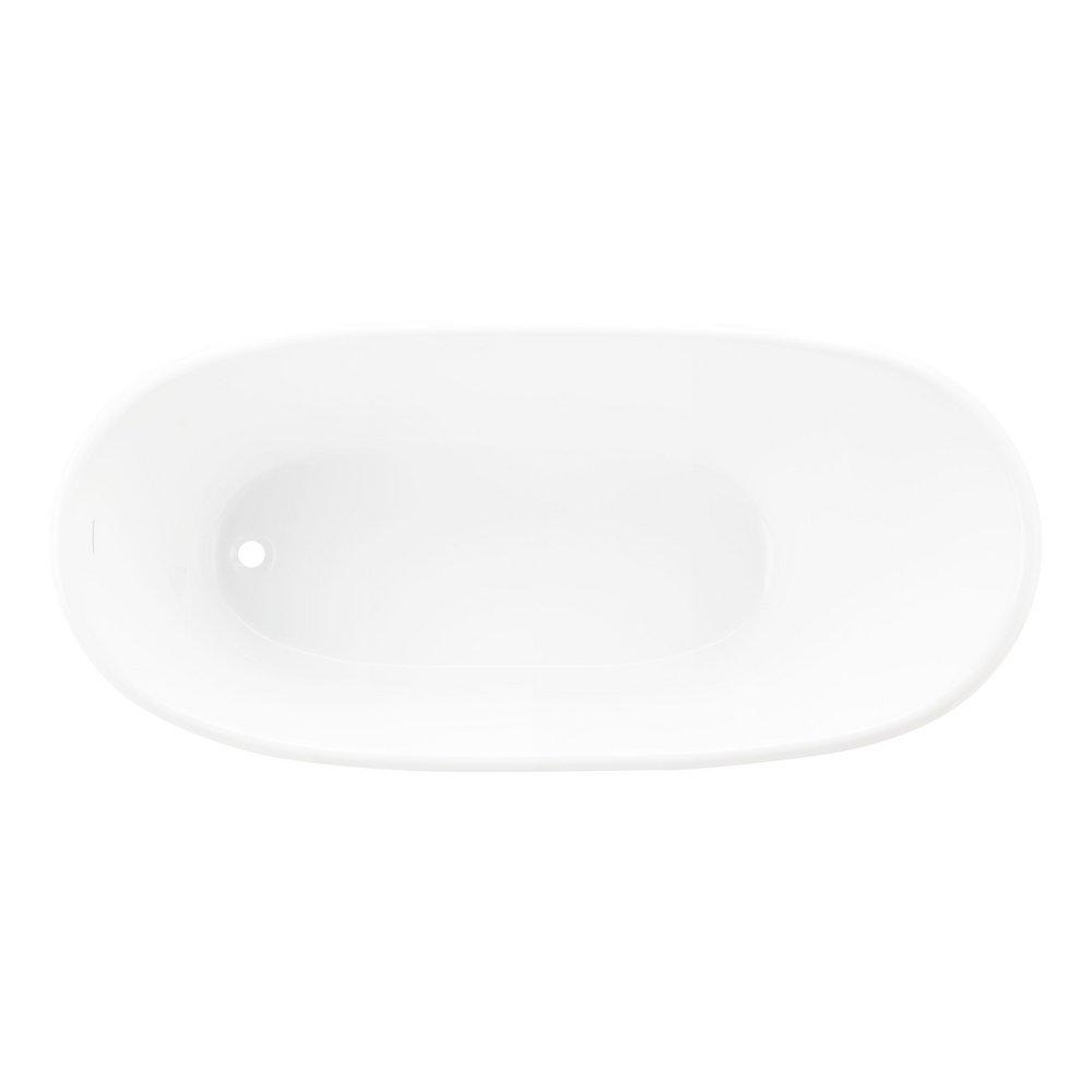 66-7/8  x 31-1/4 in. Freestanding Bathtub with Left Drain in White 