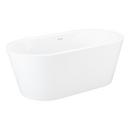 70 x 31-3/4 in. Freestanding Bathtub with Center Drain in White 