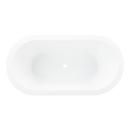 70 x 31-3/4 in. Freestanding Bathtub with Center Drain in White 