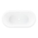 70 x 31-3/4 in. Freestanding Bathtub with Center Drain in White 