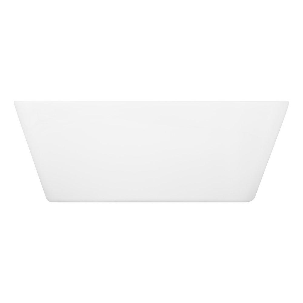 53-1/4 x 25-1/4 in. Freestanding Bathtub with Center Drain in White 