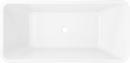 53-1/4 x 25-1/4 in. Freestanding Bathtub with Center Drain in White 