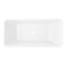 53-1/4 x 25-1/4 in. Freestanding Bathtub with Center Drain in White 