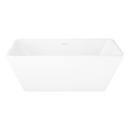 53-1/4 in x 25-1/4 in Freestanding Bathtub Center Drain in White 