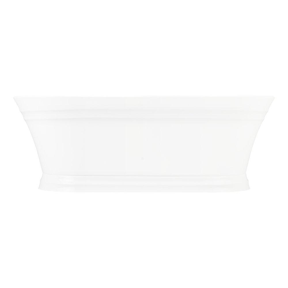 59 in. Freestanding Bathtub in White 