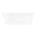 59 in. Freestanding Bathtub in White 