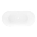 59 in. Freestanding Bathtub in White 