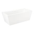 59 x 32 in. Freestanding Bathtub with Center Drain in White 