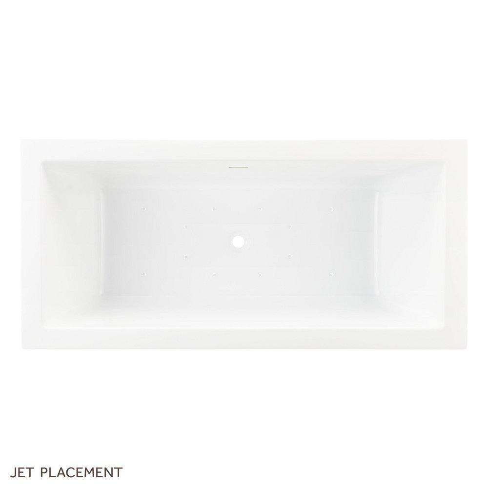 59 x 32 in. Freestanding Bathtub with Center Drain in White 