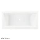 59 x 32 in. Freestanding Bathtub with Center Drain in White 