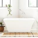 59 x 31 in. Freestanding Bathtub with Center Drain in White