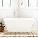 67 x 32 in. Freestanding Bathtub with Center Drain in White