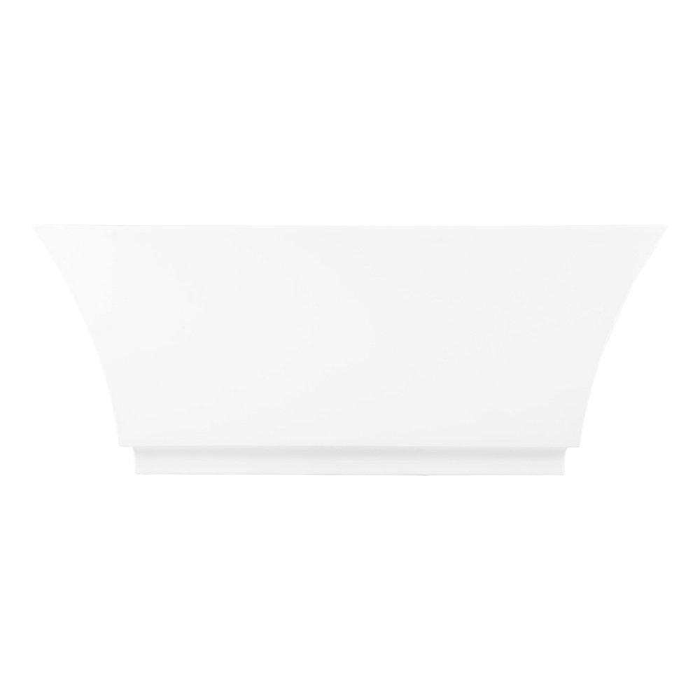 67 x 32 in. Freestanding Bathtub with Center Drain in White 