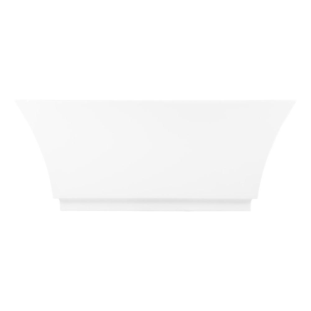 67 x 32 in. Freestanding Bathtub with Center Drain in White 