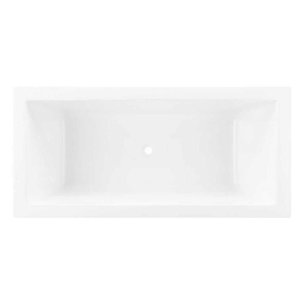 67 x 32 in. Freestanding Bathtub with Center Drain in White 