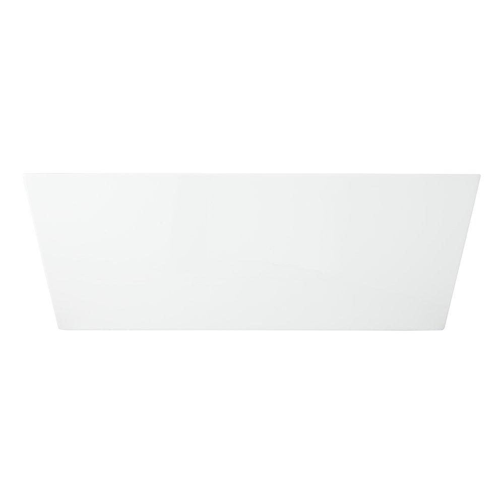 59 in. Freestanding Bathtub in White 